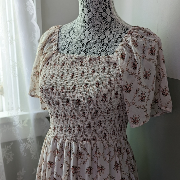 Pink Blush Floral Chiffon Dress - Picture 7 of 7